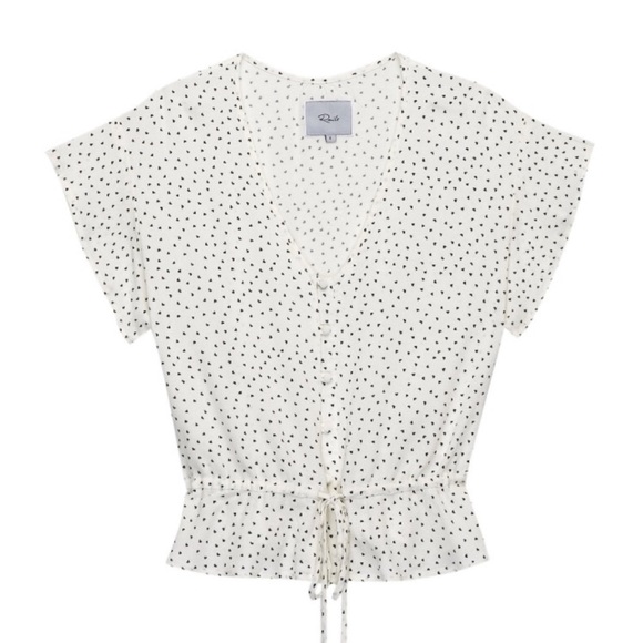 Rails - BRETTON PRINT TOP IN BLACK MINI STARS, SZ M - Picture 2 of 5